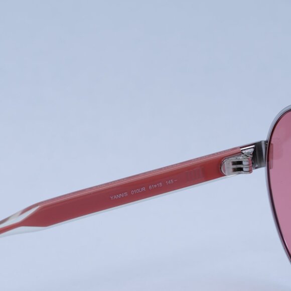 🕶️ New Jimmy Choo YANN/S 010 UR Sunglasses - Shiny Palladium with Pink Frame - Picture 6 of 11
